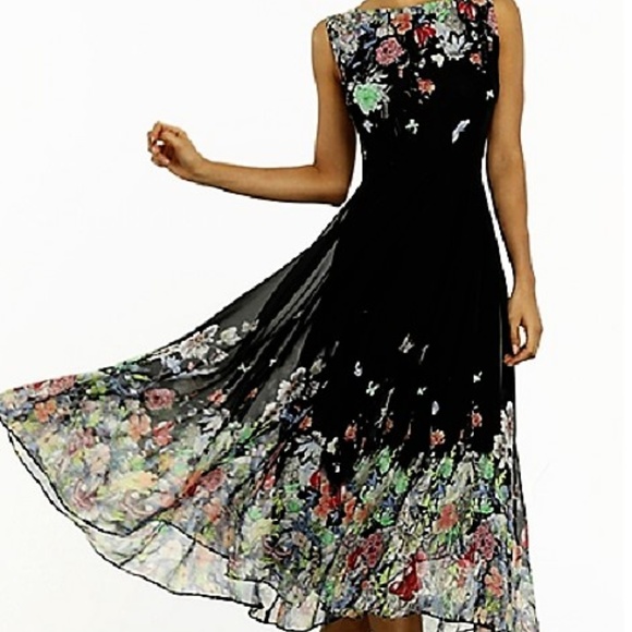 Unbranded Dresses & Skirts - Vintage Inspired Floral Printed Dress Ladies Large